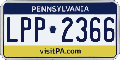 PA license plate LPP2366