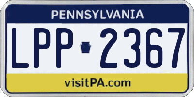 PA license plate LPP2367