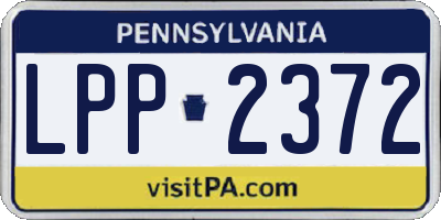PA license plate LPP2372