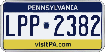PA license plate LPP2382
