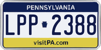 PA license plate LPP2388