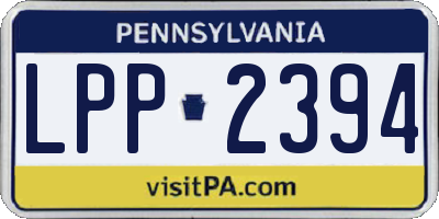 PA license plate LPP2394