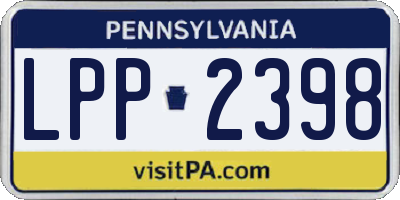PA license plate LPP2398