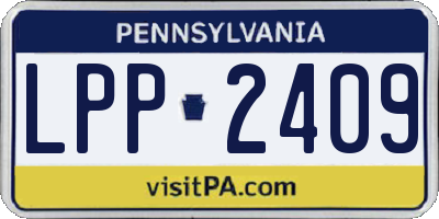 PA license plate LPP2409