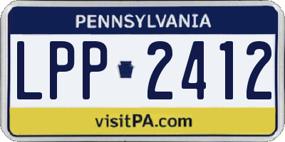 PA license plate LPP2412