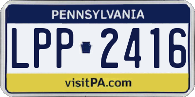 PA license plate LPP2416