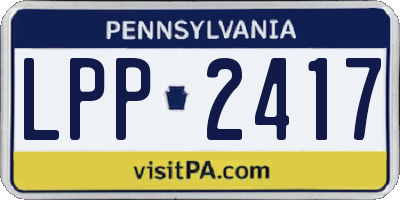 PA license plate LPP2417