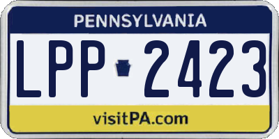PA license plate LPP2423