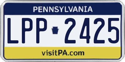 PA license plate LPP2425