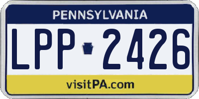 PA license plate LPP2426