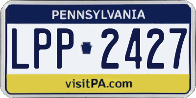 PA license plate LPP2427