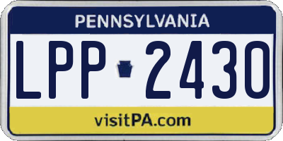 PA license plate LPP2430