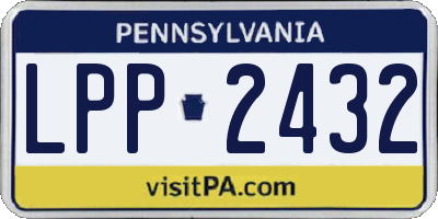 PA license plate LPP2432