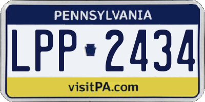PA license plate LPP2434