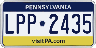 PA license plate LPP2435