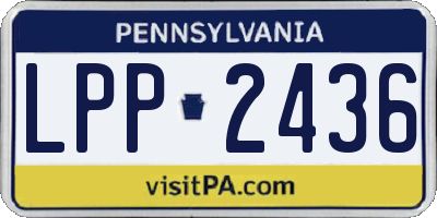 PA license plate LPP2436