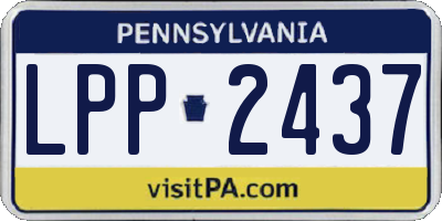 PA license plate LPP2437