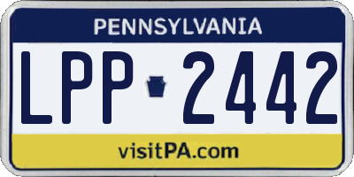 PA license plate LPP2442