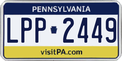 PA license plate LPP2449