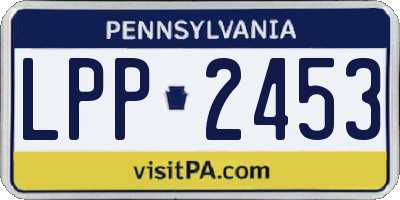 PA license plate LPP2453