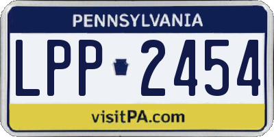 PA license plate LPP2454