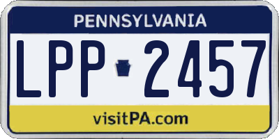 PA license plate LPP2457