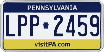 PA license plate LPP2459