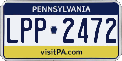 PA license plate LPP2472