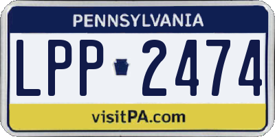 PA license plate LPP2474