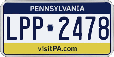 PA license plate LPP2478