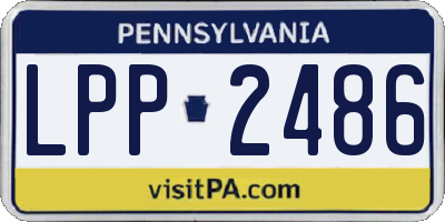 PA license plate LPP2486