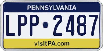 PA license plate LPP2487
