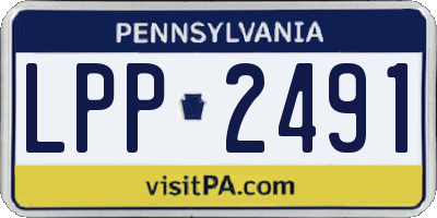 PA license plate LPP2491