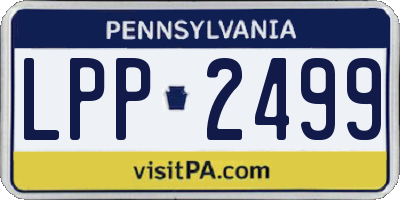 PA license plate LPP2499