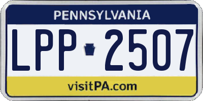 PA license plate LPP2507