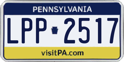 PA license plate LPP2517