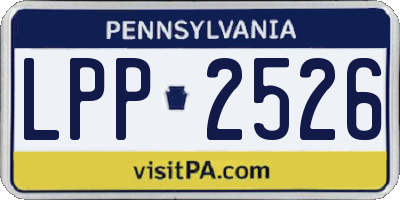 PA license plate LPP2526