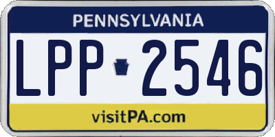 PA license plate LPP2546