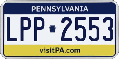 PA license plate LPP2553