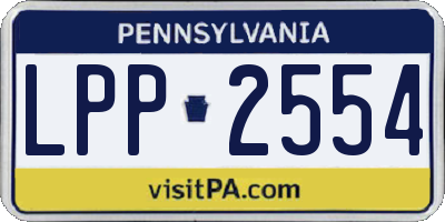PA license plate LPP2554