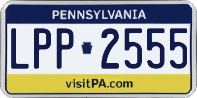 PA license plate LPP2555
