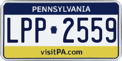 PA license plate LPP2559