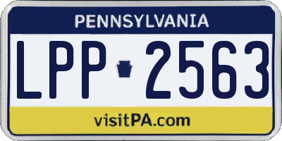 PA license plate LPP2563