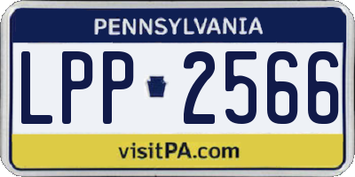 PA license plate LPP2566