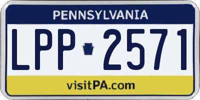 PA license plate LPP2571