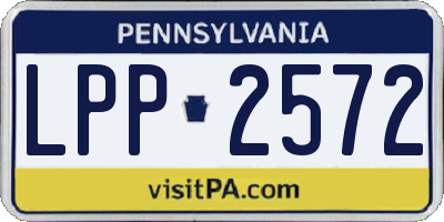 PA license plate LPP2572