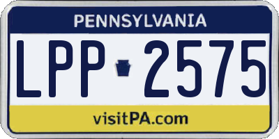 PA license plate LPP2575