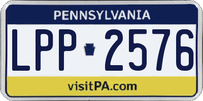 PA license plate LPP2576