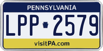 PA license plate LPP2579