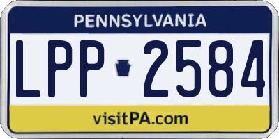 PA license plate LPP2584